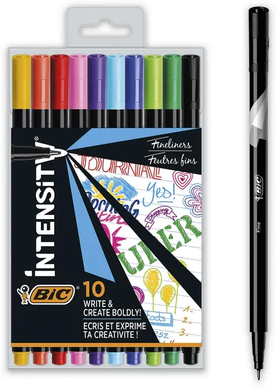 Set de linere colorate BIC Intensity - 0.4 mm, 10 buc