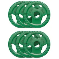 Discuri din fier cauciucat olimpice cu maner 1,25-25 Kg 50/51mm