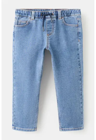 Blugi jogger cu talie ajustabila - Albastru petrol
