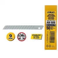 Set AB-50S - lame japoneze de 9 mm din inox. 50 bucati. Olfa