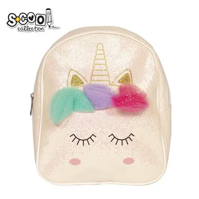 Ghiozdan gradinita, Cu Sclipici Unicorn, 20x26x10 cm, S-Cool