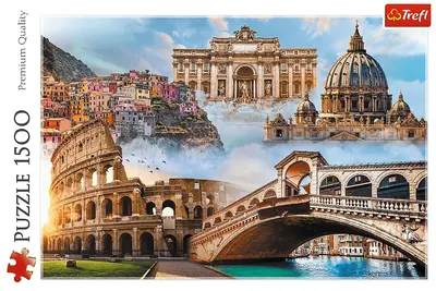 Puzzle Trefl din 1500 de piese - Locuri preferate: Italia