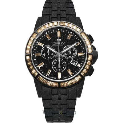 Ceas Louis&nbsp;XVI Louis XVI LXVI1183 Mens Watch Majeste Frosted Iced Out Chronograph 43mm 10ATM