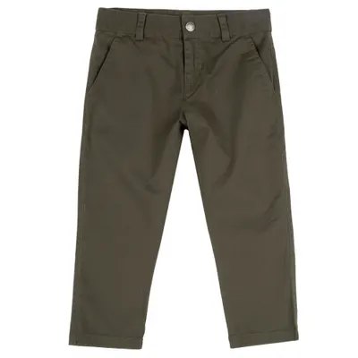 Pantaloni copii Chicco twill, maro kaki, 08643