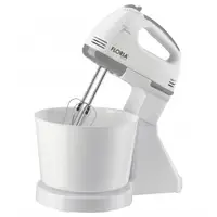Mixer de Masa, Capacitate 2 l, cu Bol Plastic, Putere 150W, 7 Viteze, Alb
