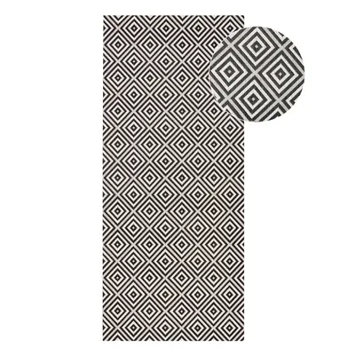 Covor tip traversă pentru interior și exterior negru 80x200 cm Karo – Hanse Home