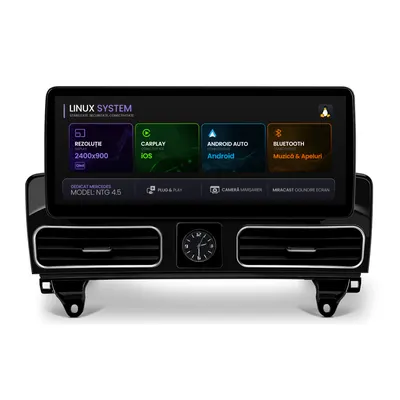 Navigatie Mercedes Benz ML GL W166 X166 (2012-2015), Linux OS OEM, NTG 4.5, CarPlay Android Auto Wireless, MirrorLink, Camera AHD, 12.3 Inch