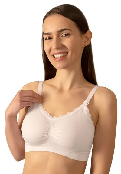Sutien pentru gravide și mame BabyOno - 585/07, B70-75, alb