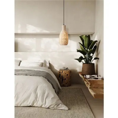 Lampa suspendata ONA Natural Corn Skin Rope Nisipiu Negru Otel Baza LED E27 · 1x12 Wat 100-240 Volt · IP20