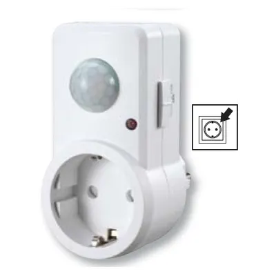 Detector de misc.infrarosu cu priza, alb TMB-DA 230V, 120°, 2-9 m, 10 s-7 min, 3-2000lux, IP20