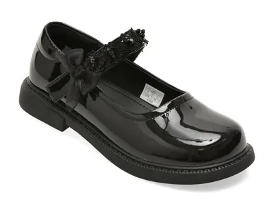 Balerini SELECTION KIDS negri, 61085, din piele ecologica lacuita