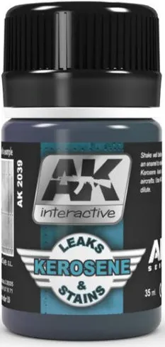 Produs eroziv pentru aviație AK Interactive - KEROSENE LEAKS & STAINS (AK2039) (35 ml)