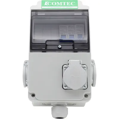 Tablou de santier echipat cu 3 prize shuko de 16 A