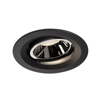 Spot incastrat, NUMINOS MOVE M Ceiling lights, black Indoor LED recessed ceiling light black/chrome 4000K 55° rotating and pivoting