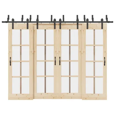 Gossi set feronerie pentru usi glisante, negru, 305 cm, otel