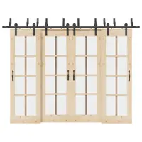 Gossi set feronerie pentru usi glisante, negru, 305 cm, otel