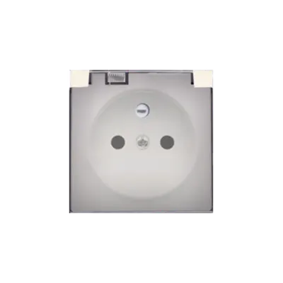 Carcasa pentru priza simpla- IP44 capac transparent, crem
