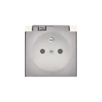 Carcasa pentru priza simpla- IP44 capac transparent, crem