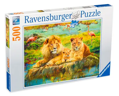 Puzzle Ravensburger din 500 de piese - Lei in savana