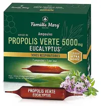 Propolis verde cu miere si eucalipt, 5000 mg, 7 fiole, Famille Mary
