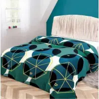 Patura pufoasa cocolino 200x230cm, 240g/mp, Verde, Model Diamant