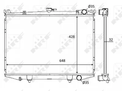 Radiator motor (Manual) potrivit NISSAN PICK UP, TERRANO I 2.4 3.0