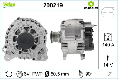 Alternator (14v, 140a) Potrivit Vw Amarok, California T5 Camper, California T6 Camper, Crafter 30-35, Crafter 30-50, Multivan T5, Multivan T6, Passat B6, Transporter T5 2.0d 3.6 04.07-05.22