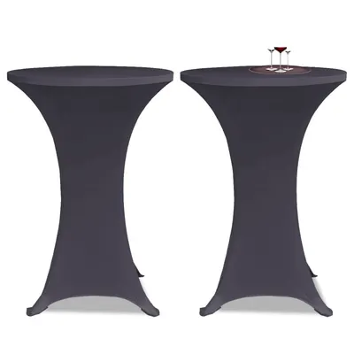 vidaXL Husă elastică pentru masă, 2 buc., antracit, 80 cm
