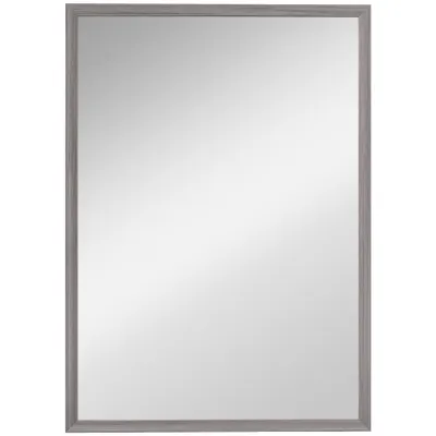 HOMCOM Oglindă de perete, 50 x 70 cm, cadru cu aspect lemn, montare simplă, incl. șuruburi | Aosom Romania