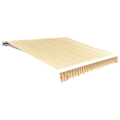 Gossi panza copertina, galben & alb, 3x2,5m (cadrul nu este inclus)