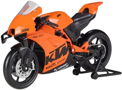 Motocicletă metalică Welly - KTM RC 8C, 2024, 1:12, portocaliu