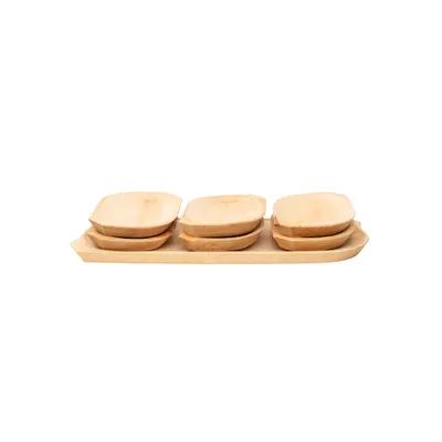 Set 7 platouri din lemn de arin pentru servire, 50x20x2.5cm / 1462_1 Engros