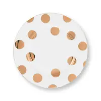 Set 2 farfurii din porțelan, Pip Studio, Breakfast, Dot Delight White, 23 cm, colecția Dot Delight