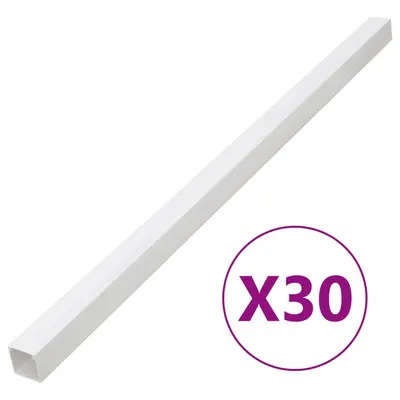 vidaXL Șine de cabluri, 100x60 mm, 30 m, PVC