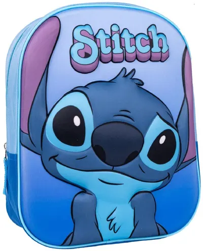 3D Ghiozdan pentru gradiniță Stitch - Albastru
