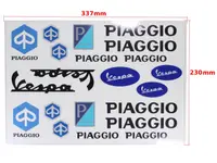 Set autocolante Piaggio, culoare albastru negru