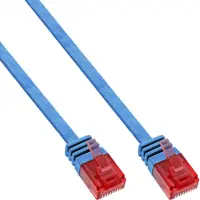 Cablu de retea RJ45 flat Cat.6 UTP 10m Albastru, InLine IL71600B