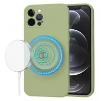 Husa MagSafe pentru Apple iPhone 12 Pro, Techsuit, SoftFlex, Matcha