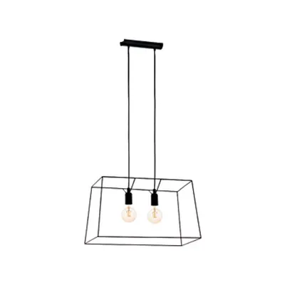 Pendant luminaire Taunton 2x60W black IP20