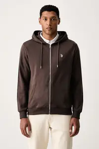 U.S. Polo Assn. hanorac cu fermoar și glugă pentru bărbați cu bumbac DHM Interlock Zip