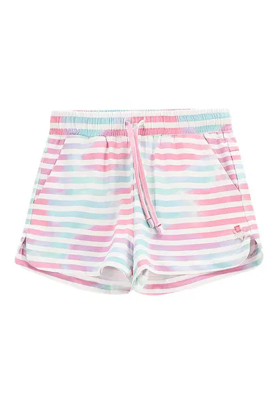 Pantaloni scurti sport fete WC5121401IGK - Bumbac/Elastan - Multicolor - Multicolor