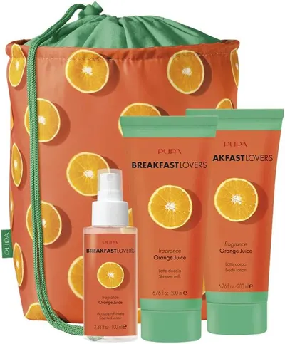 Pupa Breakfast Lovers Set Orange Juice, cu penar, 3 piese