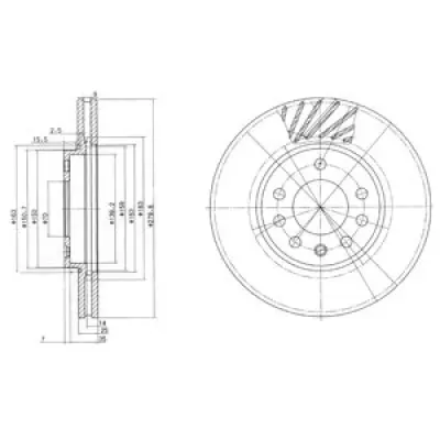 Disc frana DELPHI BG3405