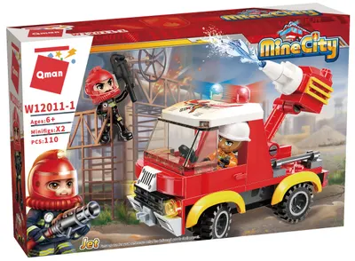Set constructie Qman Mine City - Camion de pompieri