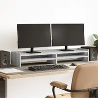 vidaXL Suport monitor, sonoma gri, 100x24x16 cm, lemn prelucrat