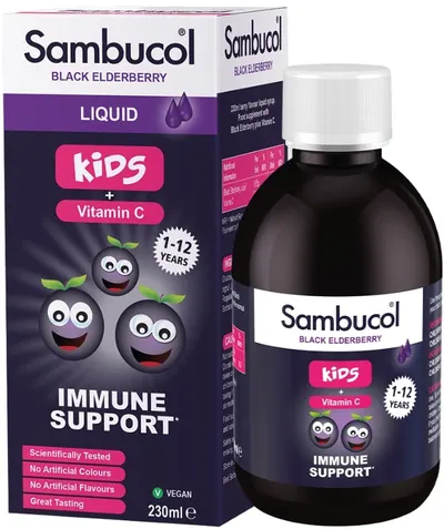 Kids + Vitamin C Sirop, 230 ml, Sambucol
