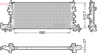 Radiator motor potrivit OPEL ASTRA K 1.0-1.6D