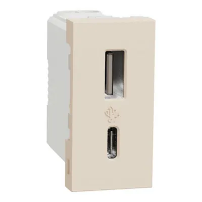 Noua Unica, Priza USB 1m tip A+C (15W), bej