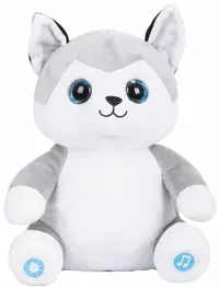 Jucărie muzicală de pluș cu funcție de lampă de noapte Chipolino - Husky