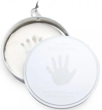 Cutie metalica pentru amprente bebe Pearhead, gri